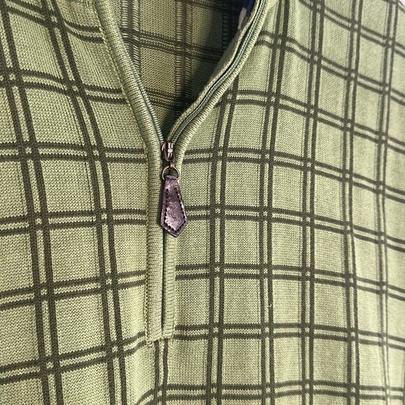 Alan Flusser Golf Plaid Sweater Vest Preppy Caddyshack Large Outdoor 1/4 Zip - Picture 4 of 8